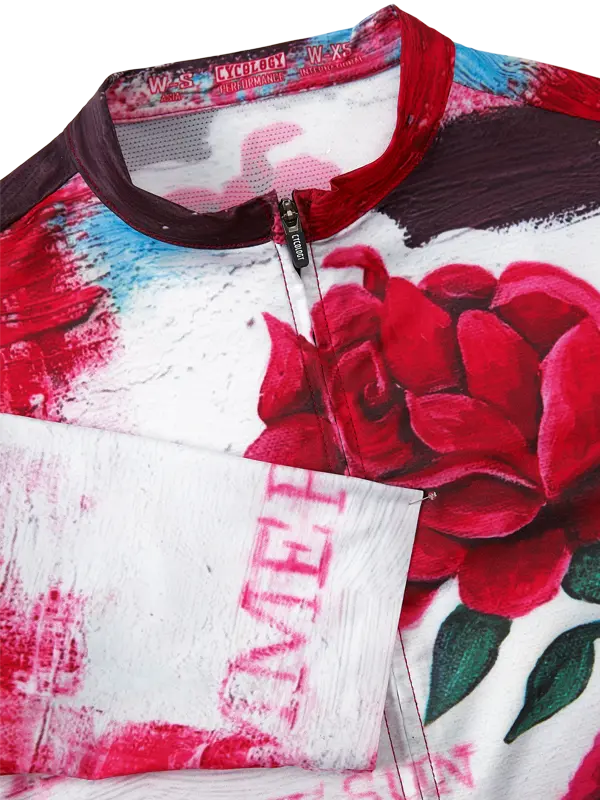 Billie Red Women's Reborn Cycling Jersey Neck  Cycology UK