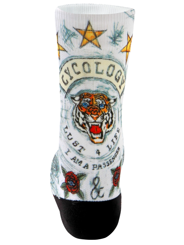 City of Angels White Cycling Socks Back | Cycology UK