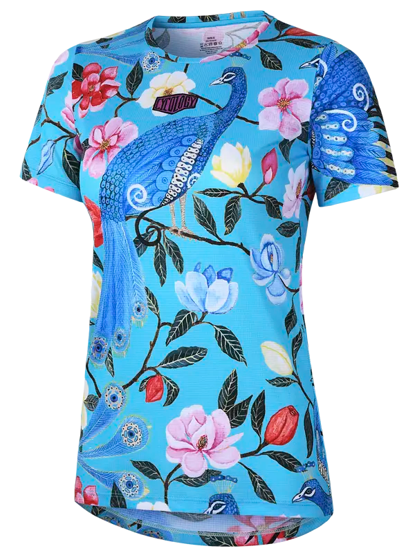 Goddess Aqua Women's Technical T shirt Front | Cycology UK