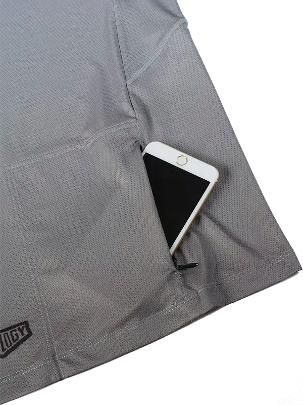 Good Times Grey Men's Short Sleeve Mountain Bike Jersey Zip Pocket | Cycology UK