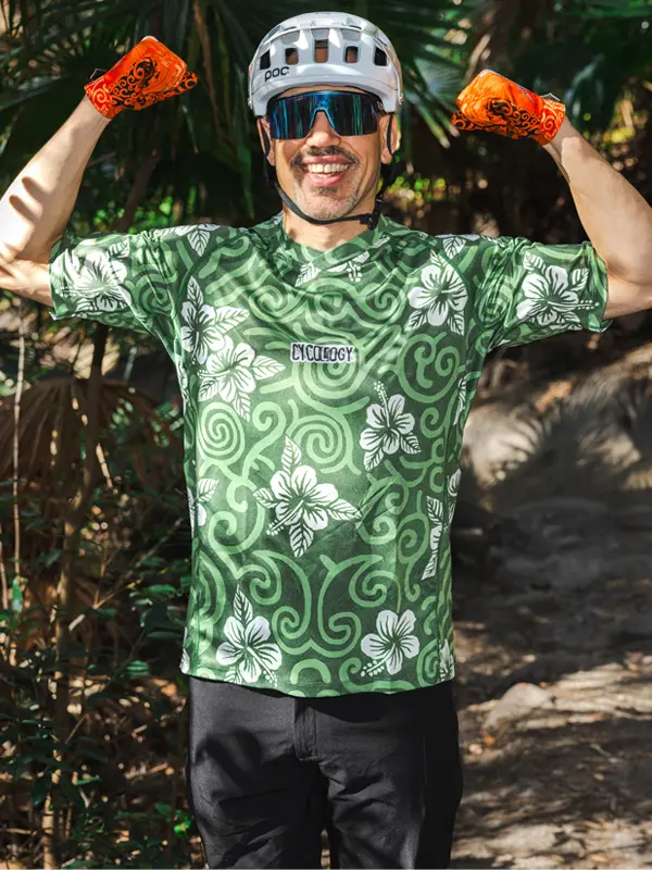 Koa Short Sleeve Mountain Bike Jersey Front on model | Cycology UK