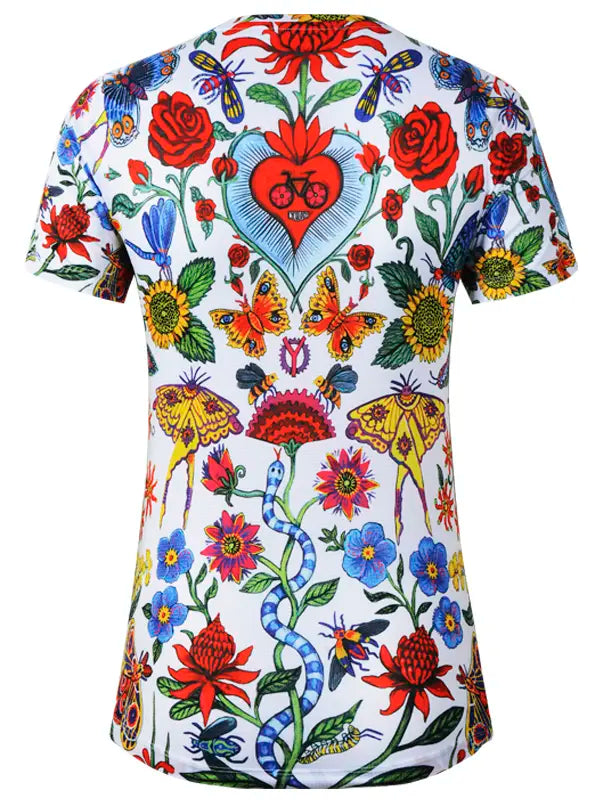 River Road White Women's Technical T shirt Back | Cycology UK