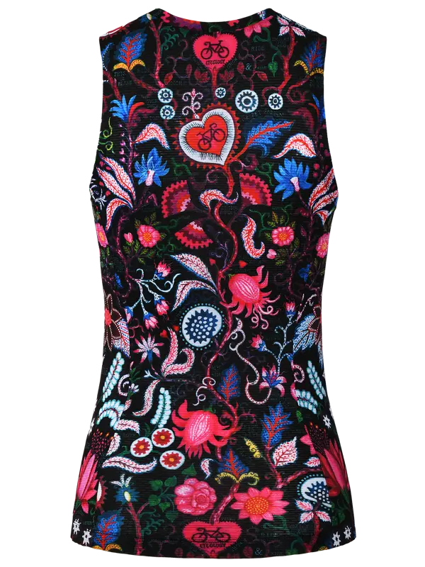 Secret Garden Black Sleeveless Women's Base Layer Back | Cycology UK