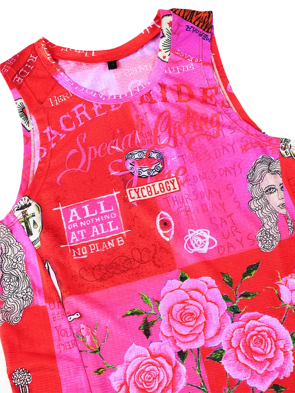 Zadie Pink Sleeveless Women's Base Layer Neck | Cycology UK