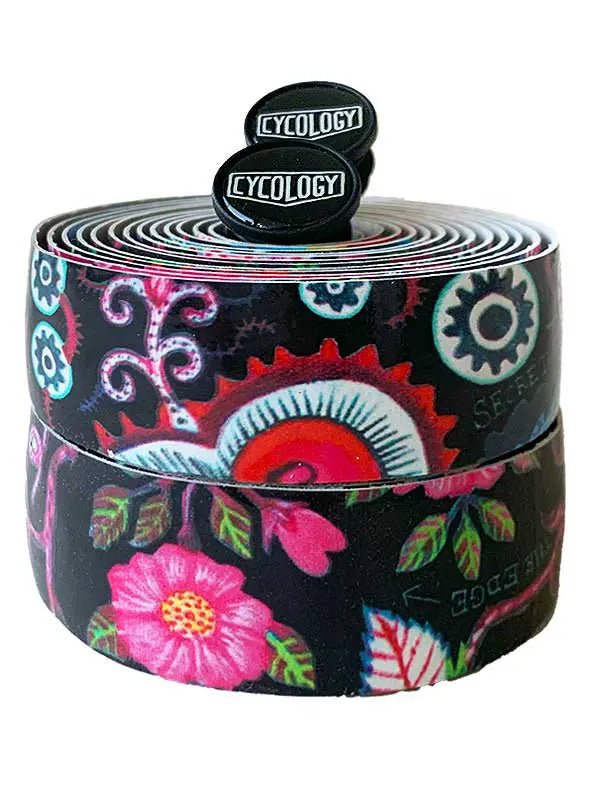 Secret Garden Black Handlebar Tape - Cycology Clothing UK