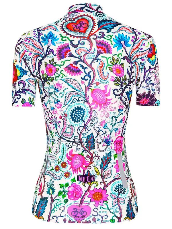 Secret Garden Women's Jersey - White - Cycology Clothing UK