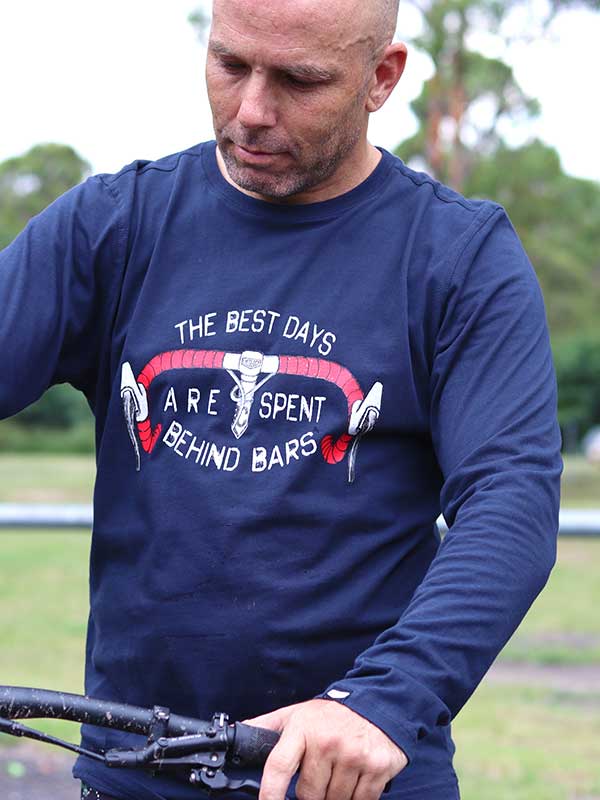 Best Days Behind Bars Men's Long Sleeve Tshirt - Cycology Clothing UK