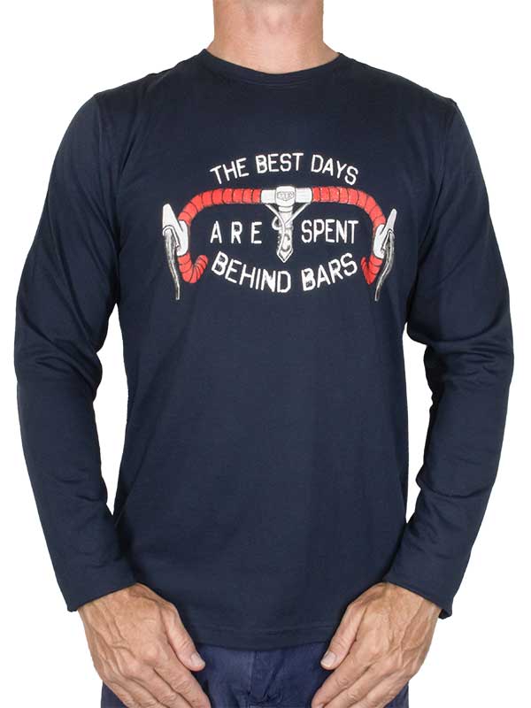 Best Days Behind Bars Men's Long Sleeve Tshirt - Cycology Clothing UK