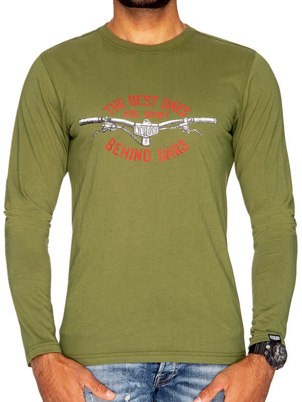 Best Days Behind Bars MTB Long Sleeve T Shirt - Cycology Clothing UK