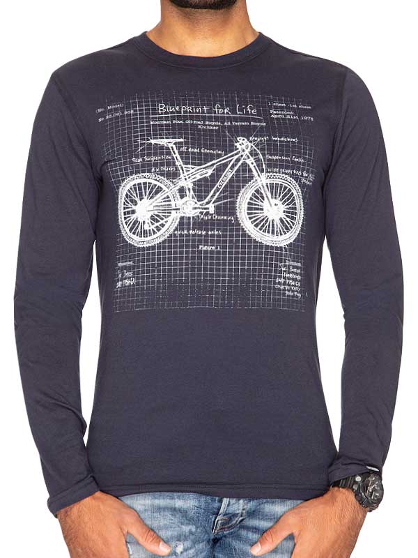 Blueprint MTB Long Sleeve T Shirt - Cycology Clothing UK