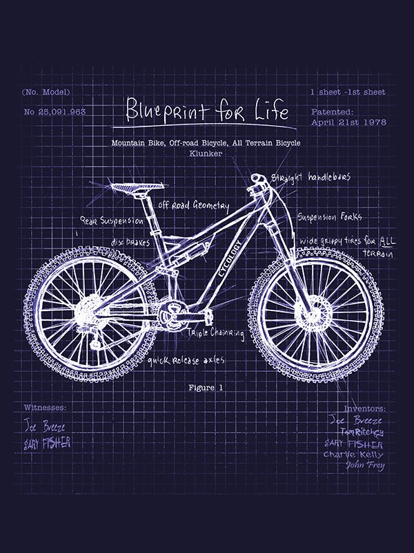 Blueprint MTB Long Sleeve T Shirt - Cycology Clothing UK