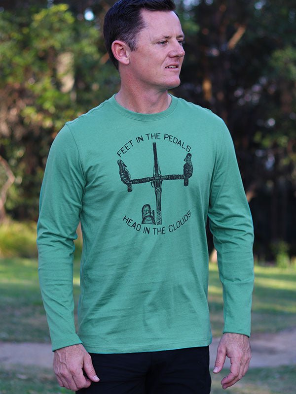 Feet In Pedals Long Sleeve T Shirt - Cycology Clothing UK
