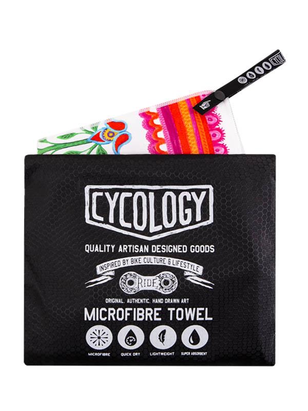Frida (White) Microfibre Towel - Cycology Clothing UK