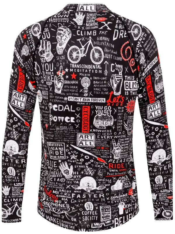 Graffiti Long Sleeve MTB Jersey - Cycology Clothing UK