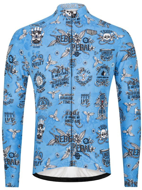 Rebel Pedal Long Sleeve Jersey - Cycology Clothing UK