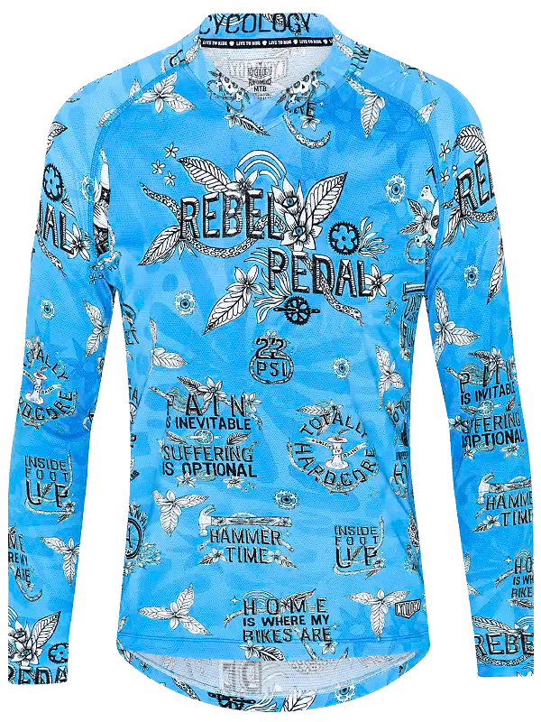 Rebel Pedal Long Sleeve MTB Jersey - Cycology Clothing UK