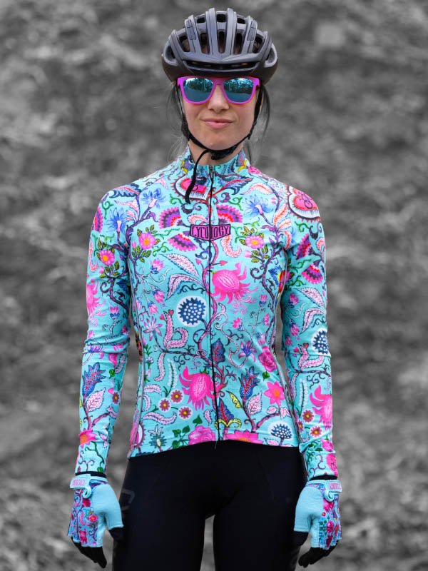 Secret Garden Aqua Long Sleeve Jersey - Cycology Clothing UK