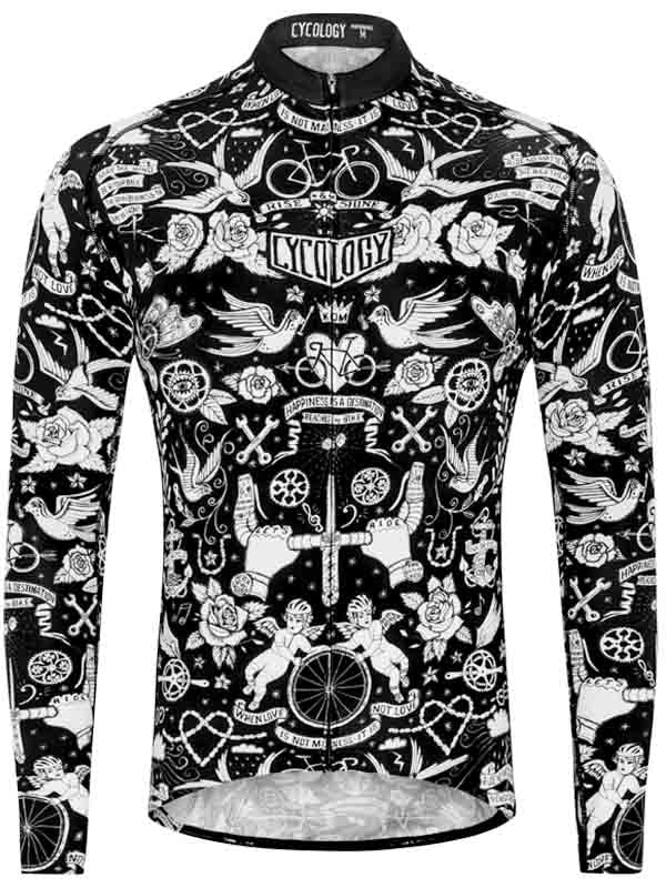 Velo Tattoo Lightweight Long Sleeve Summer Jersey - Cycology Clothing UK