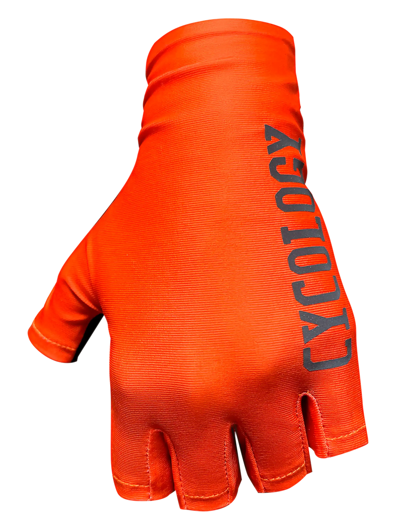 Orange Aero Cycling Gloves
