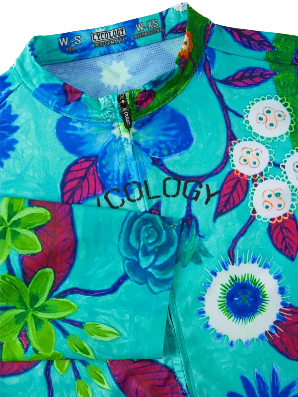 Aloha Aqua Women's Reborn Cycling Jersey  Neck Cycology UK