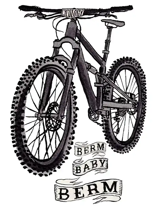 Berm Baby Berm mountain bike graphic design for cycling apparel