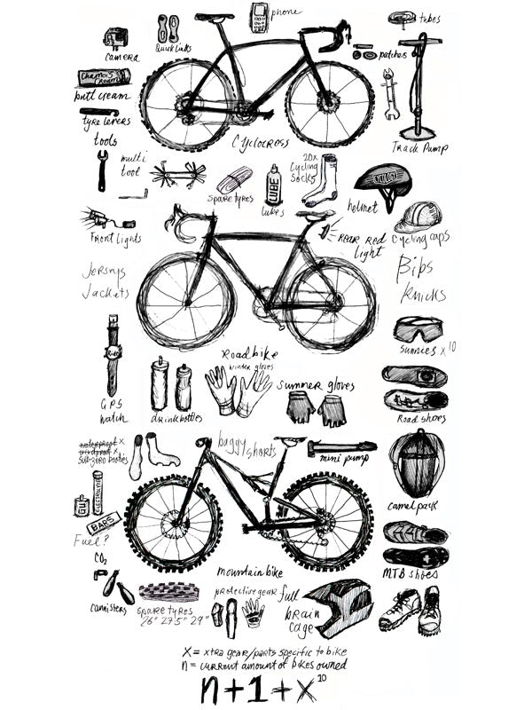 Bike Maths Men's T shirt Grey