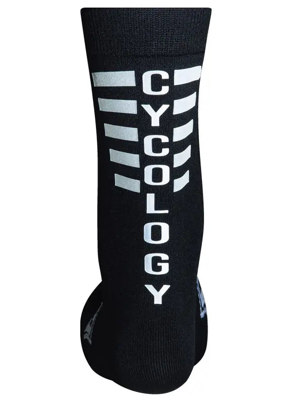 Cycology Reflective Cycling Socks  Black - 3 Pack