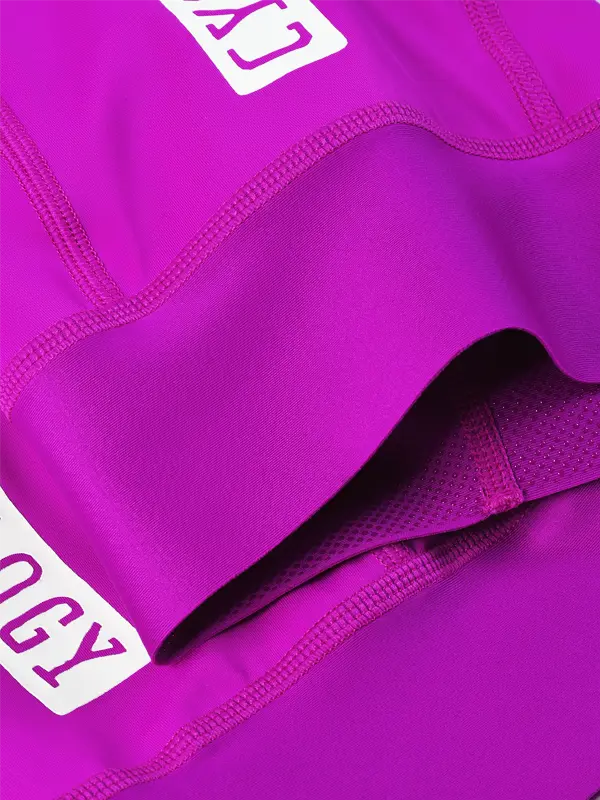 Women's Cargo Quick Pee Bib Shorts Magenta