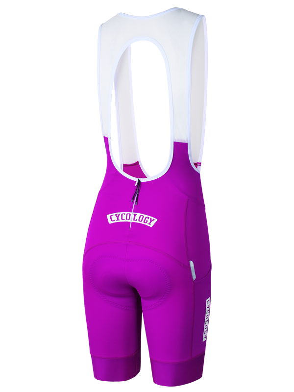 Women's Cargo Quick Pee Bib Shorts Magenta