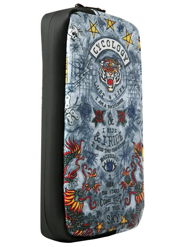City Of Angels Grey Cycling Wallet Top Zipper Cycology UK