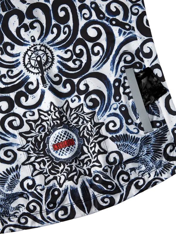 Cognoscenti Men's Blue Reborn Jersey  Pockets Cycology UK