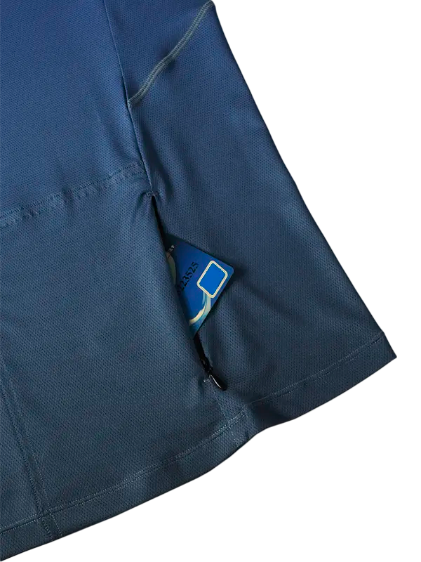 Navy blue MTB  shirt with a Zip pocket 