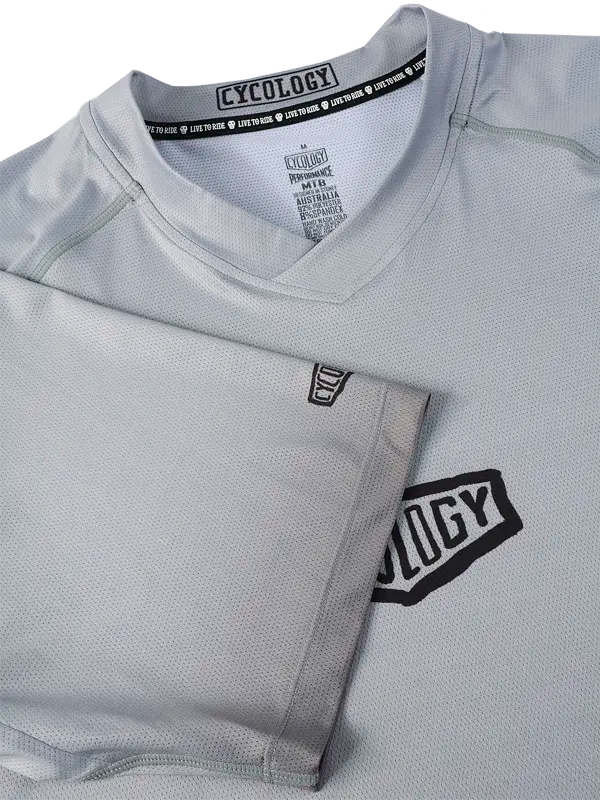 Good Times Grey Men's Short Sleeve Mountain Bike Jersey V Neck 