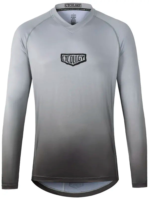 Good Times Grey Men's Long Sleeve Mountain Bike Jersey Front  | Cycology UK