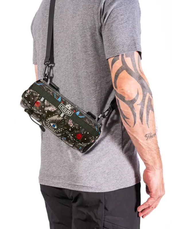 Cycology Black Handlebar Bag – with strap .Compact, Stylish, Water-Repellent Bike Bag
