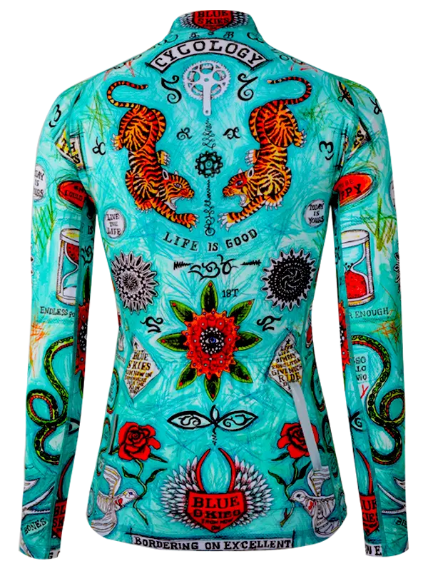 Koa Samui Women's Long Sleeve Summer Cycling Jersey  Back | Cycology UK