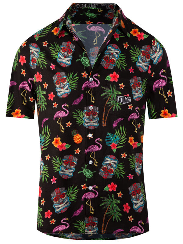 Molokai Men's Black Gravel Cycling Shirt Front  | Cycology UK