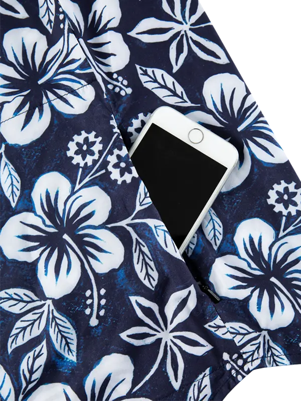 Oahu Men's Blue Gravel Cycling Shirt  Zip pocket | Cycology UK