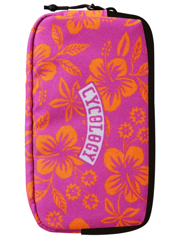 Pink and orange floral Oahu Cycling Wallet by Cycology Clothing