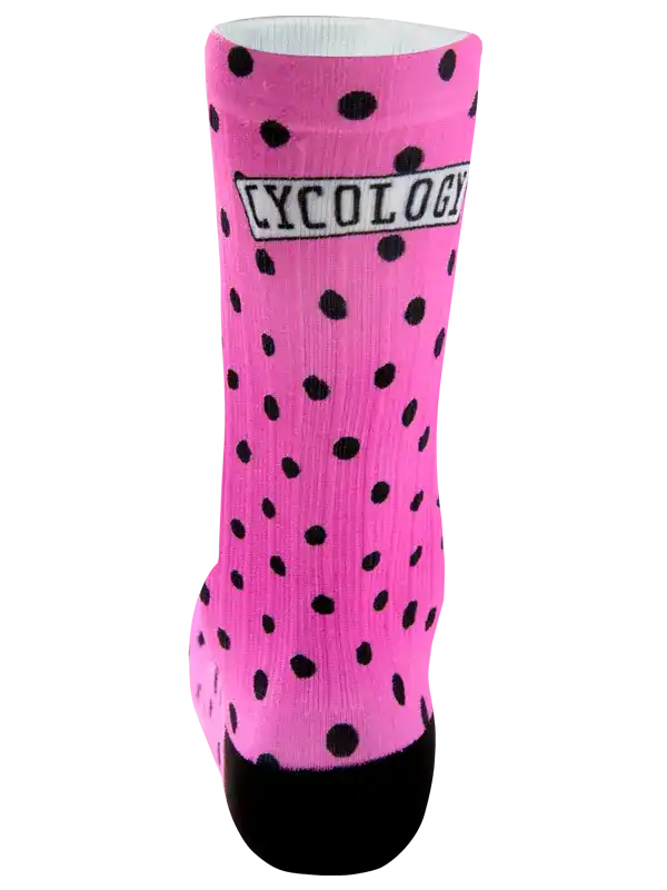 Polka Dot Cycling Socks Pink - Long