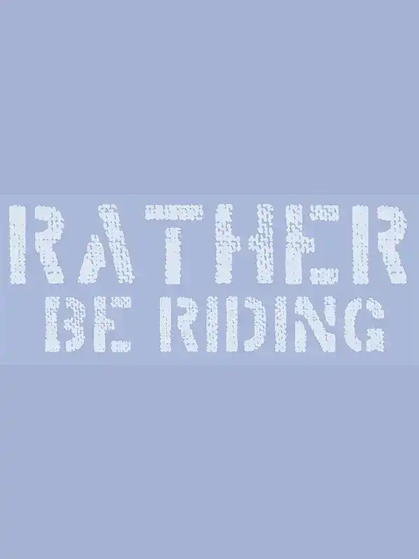 Rather Be Riding cycling apparel graphic design on light blue background