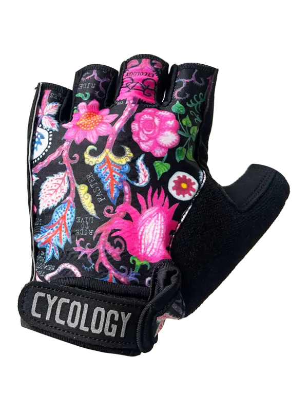 Secret Garden Cycling Gloves Black
