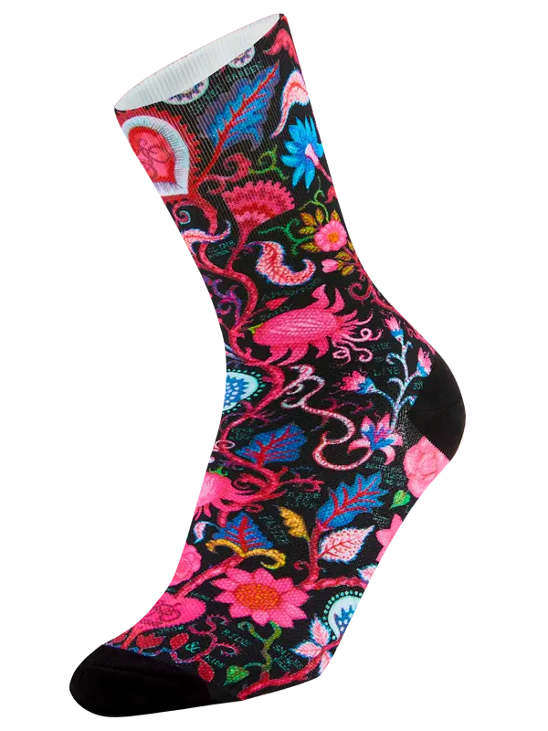 Secret Garden Cycling Socks Black