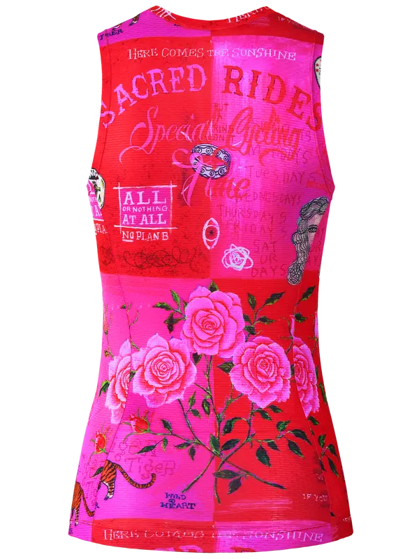 Zadie Pink Sleeveless Women's Base Layer  Back | Cycology UK