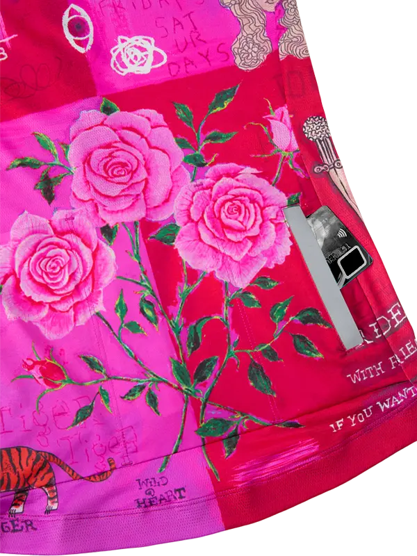 Zadie Pink Women's Reborn Cycling Jersey  Pockets Cycology UK