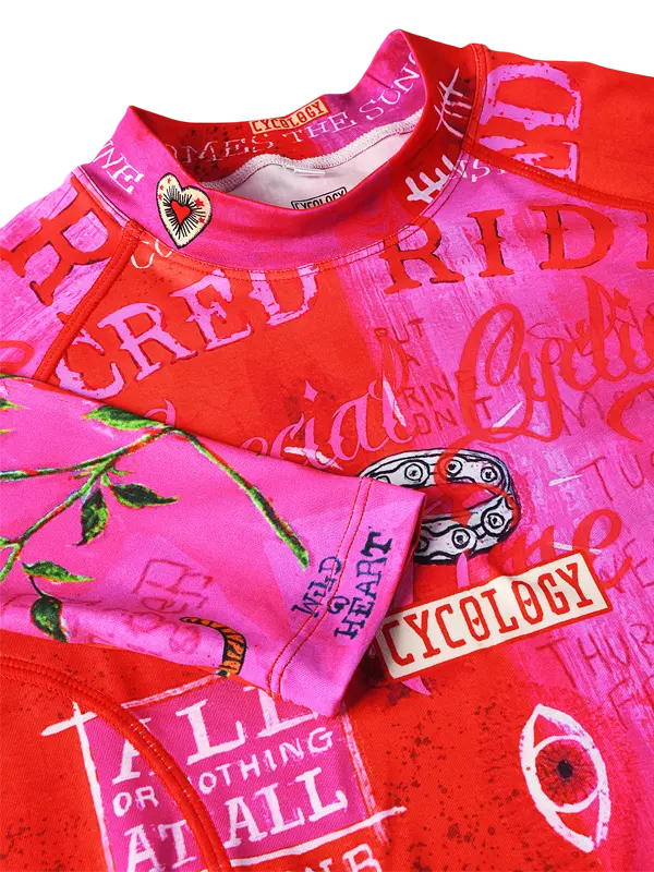 Zadie Pink Women's Long Sleeve Cycling Base Layer  Neck Cycology UK
