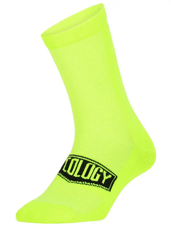 Cycology Lime Reflective Logo Cycling Socks - Cycology Clothing UK