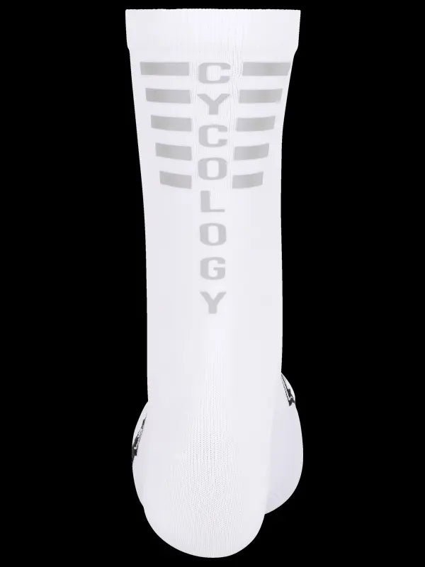 Cycology White Reflective Logo Cycling Socks - Cycology Clothing UK