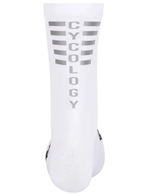 Cycology White Reflective Logo Cycling Socks - Cycology Clothing UK