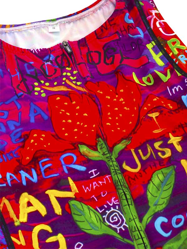 See Me Pink Women's Sleeveless Cycling Jersey  Neck| Cycology UK